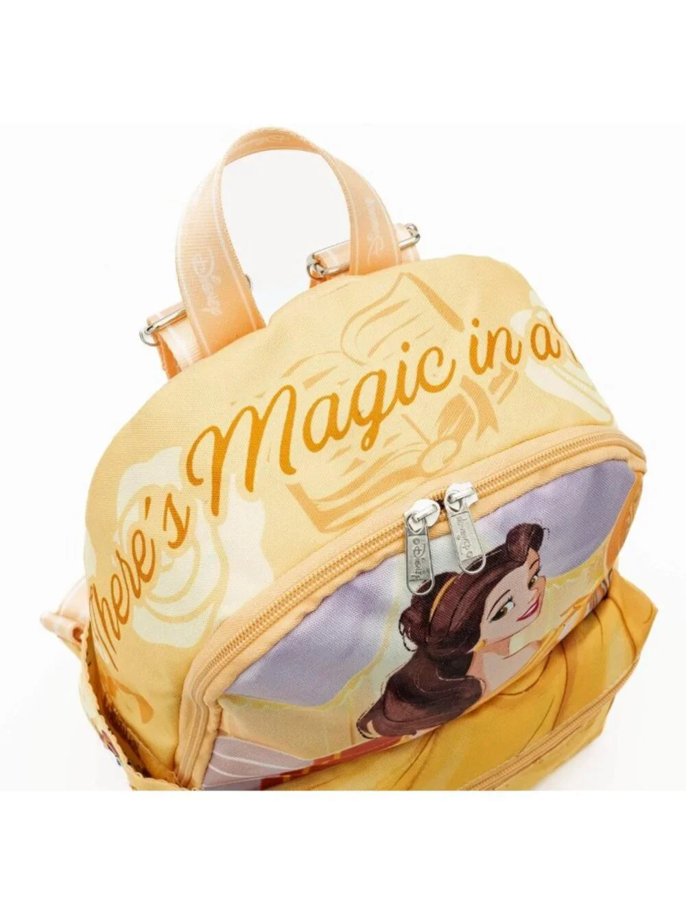 Beauty and the Beast Belle Mini Nylon Daypack - 13” Cute Backpack for Kids